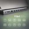 AXAGON HMC-4KX3 USB 5Gbps hub, 3x USB-A, 2x HDMI, DP, RJ-45, SD/microSD, audio, PD 100W, kábel 40cm