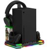 iPega XBX025S Multifunkčný Nabíjací RGB Stojan s Chladením pre Xbox