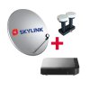 SET pro montáž SKYLINK - Kaon MZ-104, parabola 80, LNB monoblok SINGLE