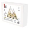 LED drevená vianočná krajina, 23,5 cm, 2x AA, vnútorný, teplá biela, časovač