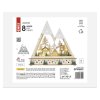 LED drevená vianočná krajina, 23,5 cm, 2x AA, vnútorný, teplá biela, časovač
