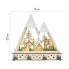 LED drevená vianočná krajina, 23,5 cm, 2x AA, vnútorný, teplá biela, časovač