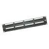 19" patch panel Solarix 48 x RJ45 CAT5E UTP 150 MHz černý 2U SX48-5E-UTP-BK