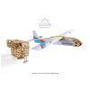 Ugears 3D drevené mechanické puzzle vystreľovacie lietadlo