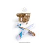 Ugears 3D drevené mechanické puzzle vystreľovacie lietadlo