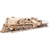 Ugears 3D drevené mechanické puzzle V-Express Parná lokomotíva 4-6-2 s tendrom