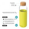 QUOKKA FLOW Sklenená fľaša NEON GREEN 660ml
