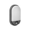 LED svietidlo NEFRYT, 10W, senzor pohybu, IP54, 4000K, grafit