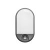 LED svietidlo NEFRYT, 10W, senzor pohybu, IP54, 4000K, grafit