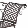Multidom Záhradná leňoška 128 cm, oceľ, starožitná, hnedá