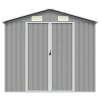 Multidom Záhradná kôlňa sivá 205x129x183 cm pozinkovaná oceľ