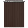 Multidom Záhradná kôlňa hnedá 205x129x183 cm pozinkovaná oceľ