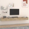 Multidom Nástenné skrinky 2 ks dub sonoma 102x30x20 cm spracované drevo