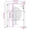 Multidom Záhradná brána 100x125 cm z kortenovej ocele, dizajn stromu