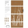 Multidom Záhradná brána 85x200 cm, oceľ Corten, dizajn s trávou