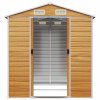 Multidom Záhradný domček svetlohnedý 191x215x198 cm pozinkovaná oceľ