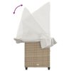 Multidom Záhradné ležadlo so strieškou a podložkami, béžové , polyratan