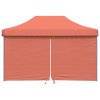 Multidom Skladací pop-up párty stan so 4 bočnými stenami terakotový