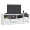 Multidom TV skrinky 2 ks biele 67x39x44 cm oceľ