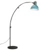 Multidom Podlahová lampa 25 W šmuhovaná modrá 150 cm E27