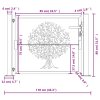 Multidom Záhradná brána 100x75 cm z kortenovej ocele, dizajn stromu
