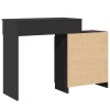 Multidom Toaletný stolík s LED čierny 115x37x110,5 cm