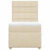 Multidom Posteľný rám boxspring s matracom krémový 90x190 cm látka