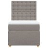 Multidom Posteľný rám boxspring s matracom sivohnedý 90x190 cm látka