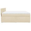 Multidom Posteľný rám boxspring s matracom krémový 180x200 cm látka