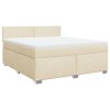 Multidom Posteľný rám boxspring s matracom krémový 180x200 cm látka