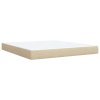 Multidom Posteľný rám boxspring s matracom krémový 180x200 cm látka