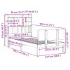 Multidom Posteľ s knižnicou bez matraca 90x190 cm borovicový masív