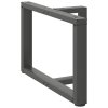 Multidom Nohy konferenčného stolíka v tvare T, 2 ks, antracitové, 70x25x(42-43) cm, oceľ