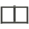 Multidom Nohy konferenčného stolíka v tvare T, 2 ks, antracitové, 70x25x(42-43) cm, oceľ