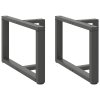 Multidom Nohy konferenčného stolíka v tvare T, 2 ks, antracitové, 70x25x(42-43) cm, oceľ