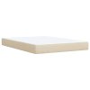 Multidom Posteľný rám boxspring s matracom krémový 160x200 cm látka