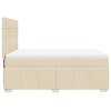 Multidom Posteľný rám boxspring s matracom krémový 160x200 cm látka