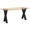 Multidom Nohy k jedálenskému stolu v tvare X, 2 ks, čierne, 50 x (72-73) cm, oceľové