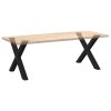 Multidom Nohy k jedálenskému stolu v tvare X, 2 ks, čierne, 90 x (72-73) cm, oceľové