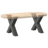 Multidom Nohy konferenčného stolíka v tvare X, 2 ks, antracitové, 60 x (42-43) cm, oceľ