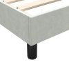 Multidom Posteľný rám boxsping s matracom bledosivý 90x220 cm zamat