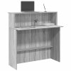 Multidom Recepčný stôl sivý dub sonoma 100x50x103,5 cm kompozitné drevo