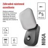 LED záhradné nástenné svietidlo NIKA, senzor súmraku, 12 x 12 x 20 cm, 12,8 W, teplá biela
