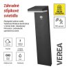 LED záhradné solárne stĺpikové svietidlo VEREA, senzor súmraku, 10,7 x 15,4 x 50 cm