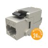 MULTIPACK 24 ks - samořezný keystone Solarix CAT6A STP SXKJ-10G-STP-BK-SA Component Level a 4PPoE certifikace