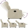 Multidom Zdvíhacie a sklápacie kreslo krémové umelá koža