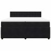 Multidom Posteľný rám boxspring s matracom čierny 200x200 cm zamat
