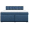 Multidom Posteľný rám boxspring s matracom modrý 180x200 cm látka