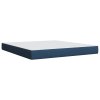 Multidom Posteľný rám boxspring s matracom modrý 180x200 cm látka