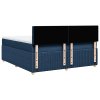 Multidom Posteľný rám boxspring s matracom modrý 180x200 cm látka